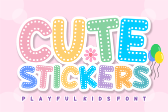 Creative Font Stickers for Your Design Projects
