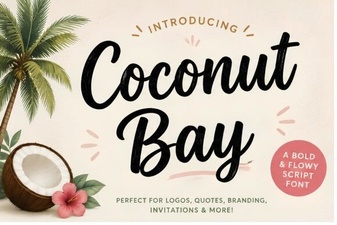 The Coconut Bay Font for Creative Beach-Inspired Designs